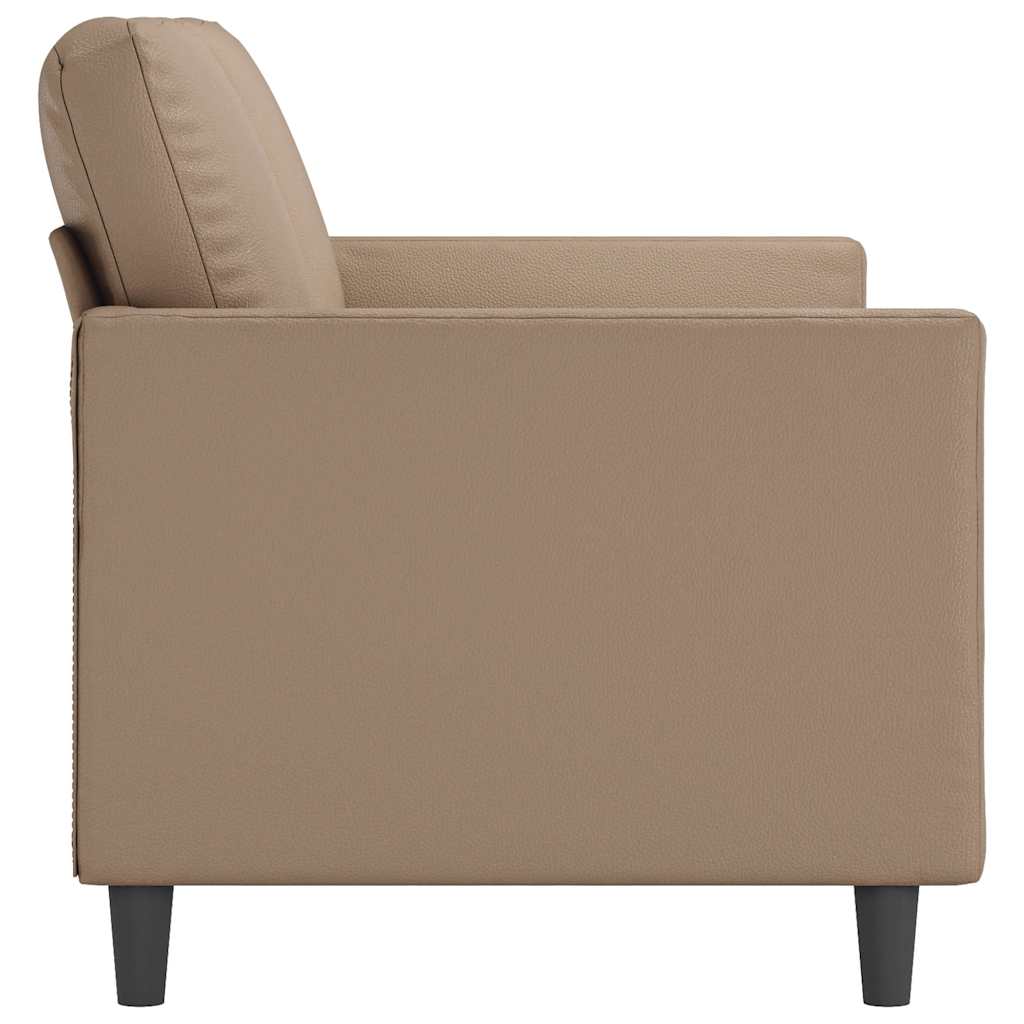 vidaXL 3-osobowa sofa, cappuccino, 180 cm, sztuczna skóra