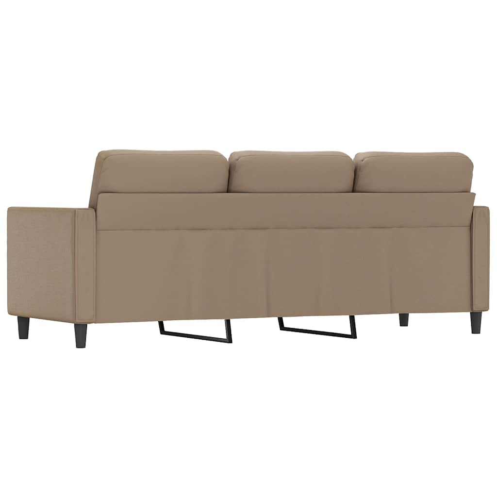 vidaXL 3-osobowa sofa, cappuccino, 180 cm, sztuczna skóra