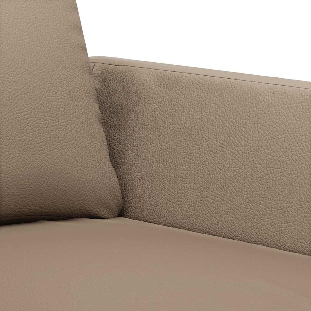 vidaXL 3-osobowa sofa, cappuccino, 180 cm, sztuczna skóra