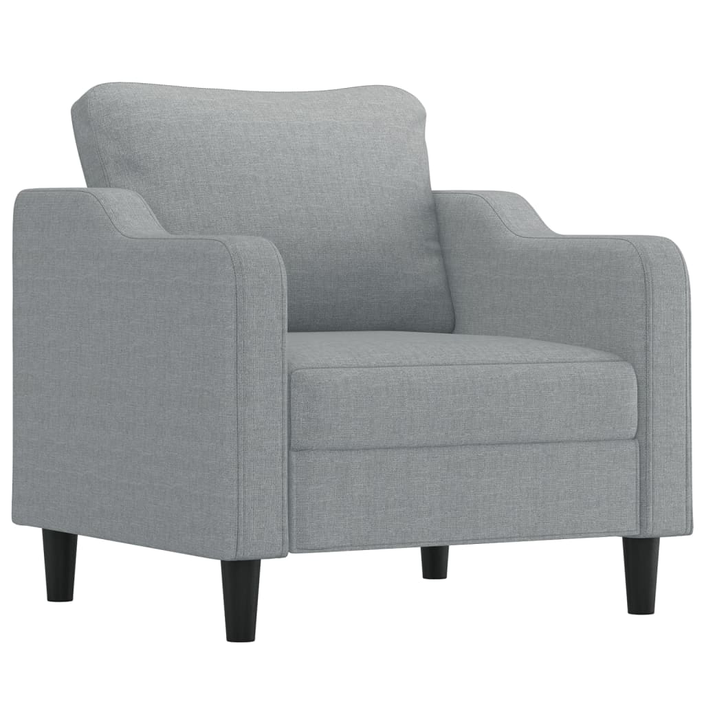 vidaXL Fotel, jasnoszary, 60 cm, obity tkaniną