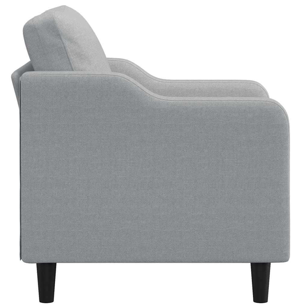 vidaXL Fotel, jasnoszary, 60 cm, obity tkaniną