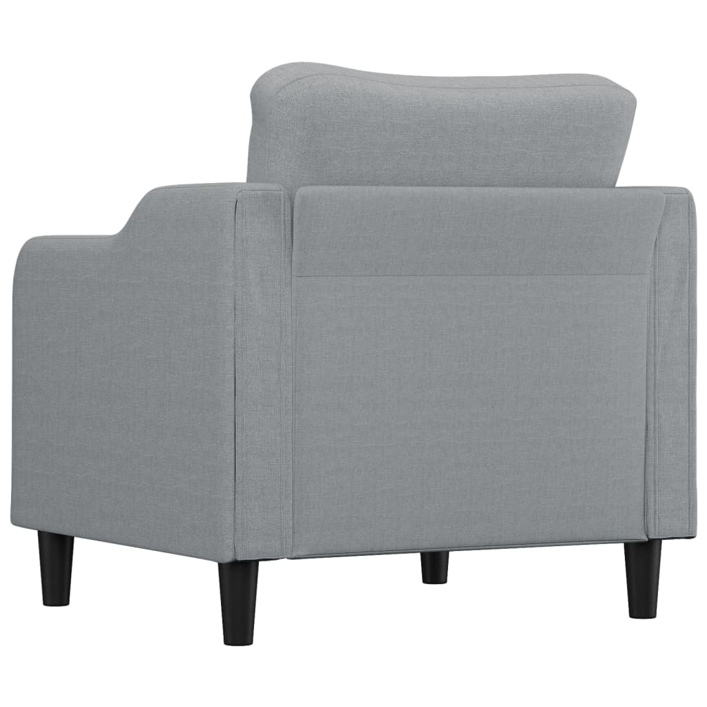 vidaXL Fotel, jasnoszary, 60 cm, obity tkaniną