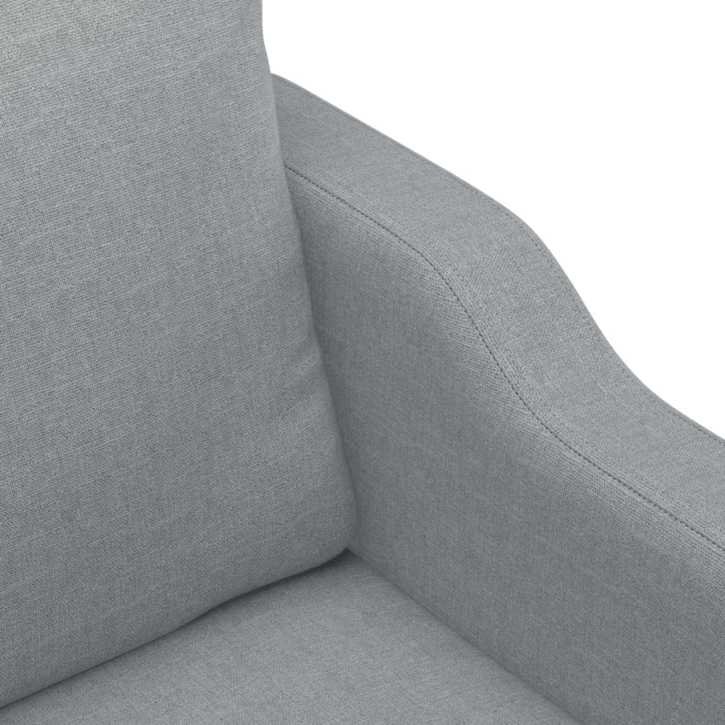 vidaXL Fotel, jasnoszary, 60 cm, obity tkaniną
