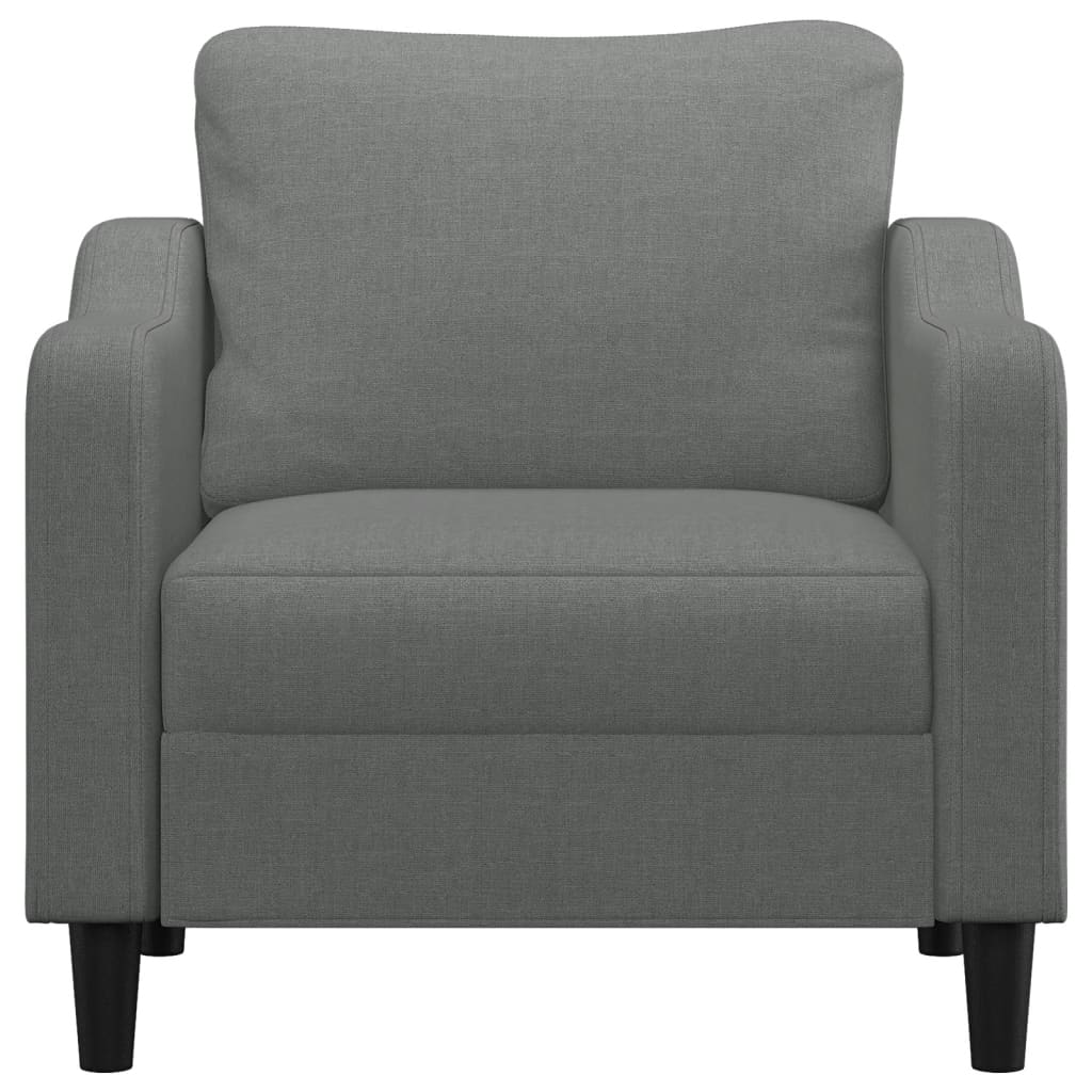 vidaXL Fotel, ciemnoszary, 60 cm, obity tkaniną