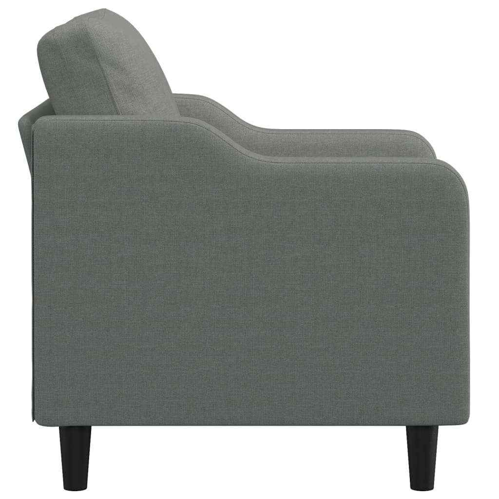 vidaXL Fotel, ciemnoszary, 60 cm, obity tkaniną