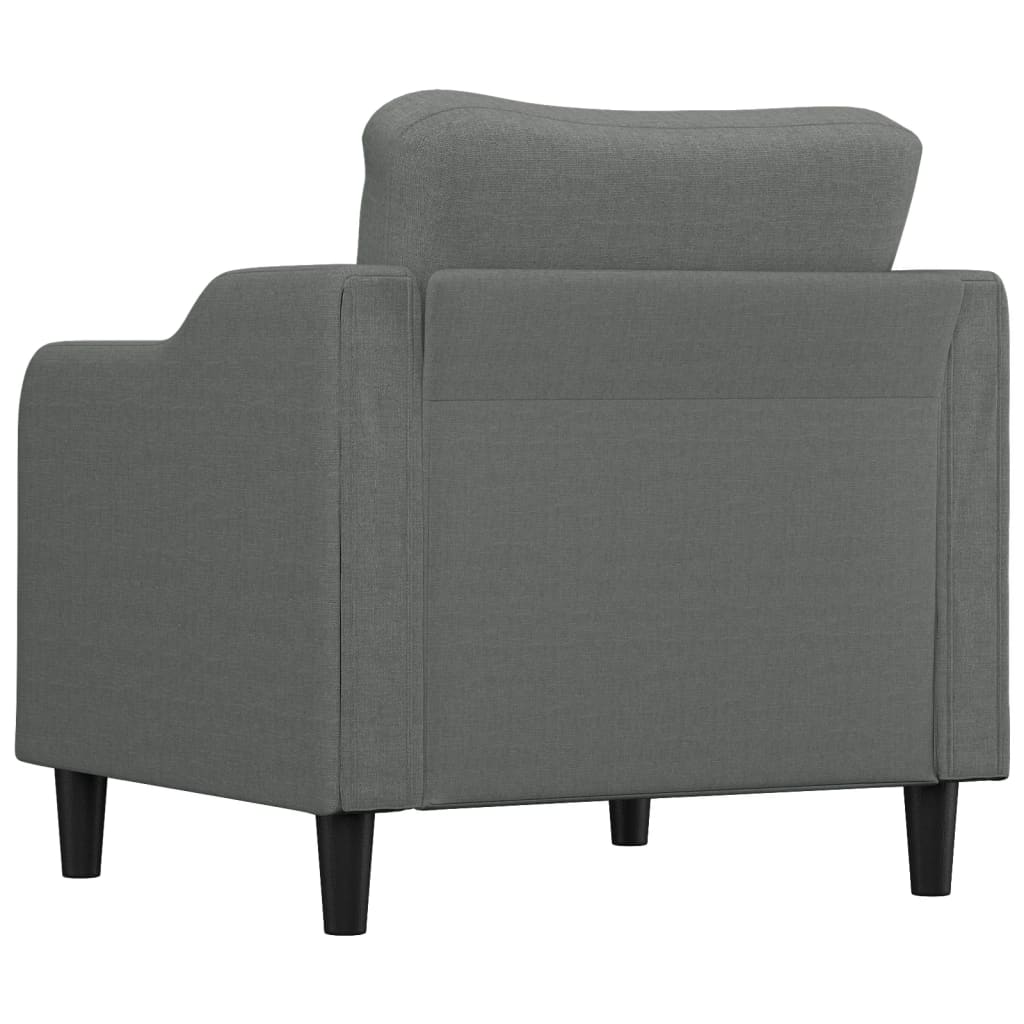 vidaXL Fotel, ciemnoszary, 60 cm, obity tkaniną