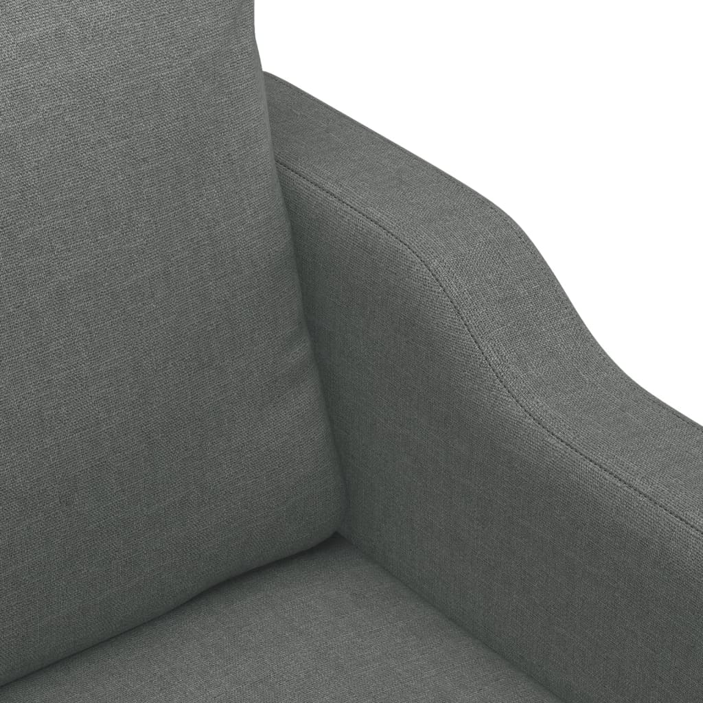 vidaXL Fotel, ciemnoszary, 60 cm, obity tkaniną