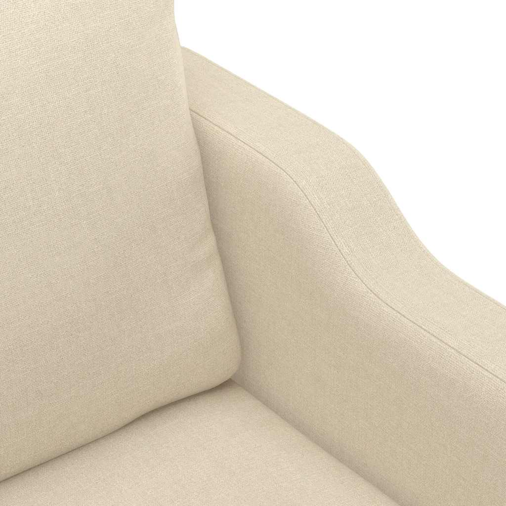 vidaXL Fotel, kremowy, 60 cm, obity tkaniną