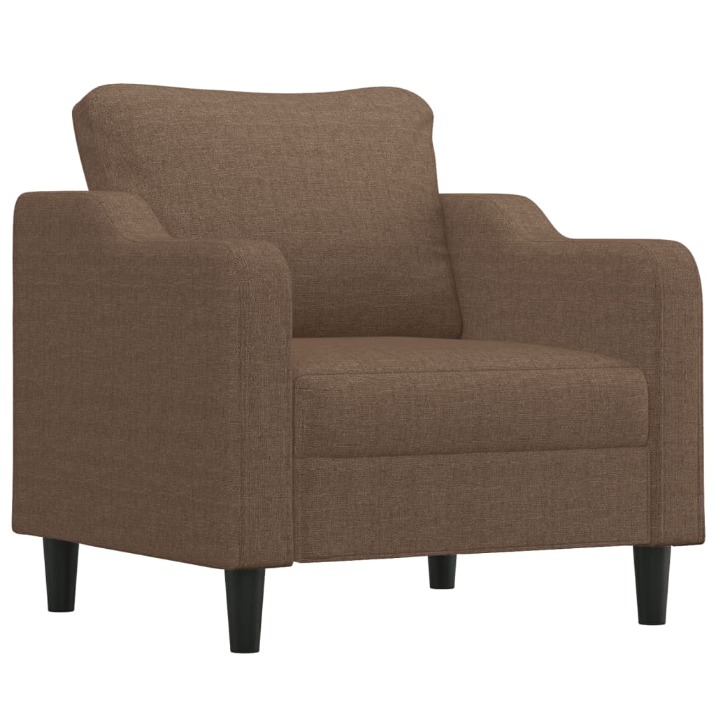 vidaXL Fotel, brązowy, 60 cm, obity tkaniną