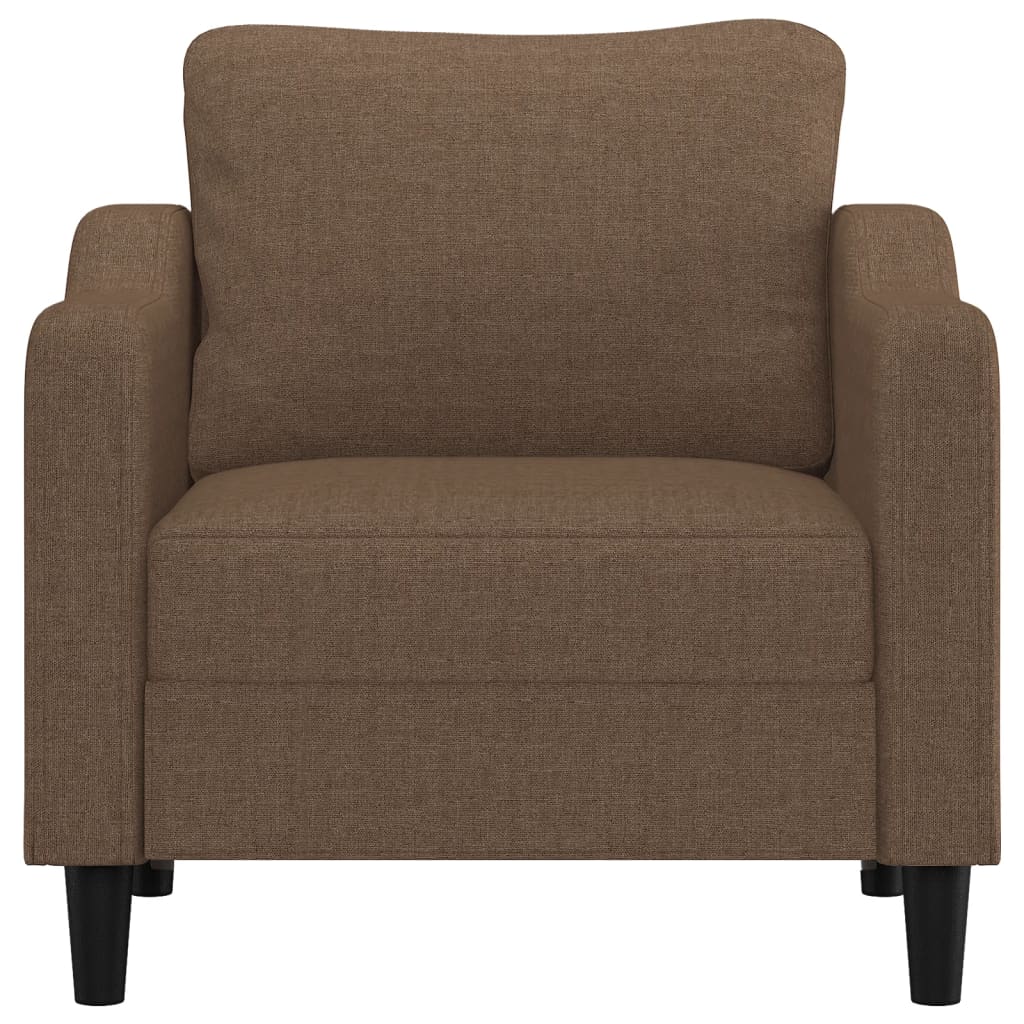 vidaXL Fotel, brązowy, 60 cm, obity tkaniną