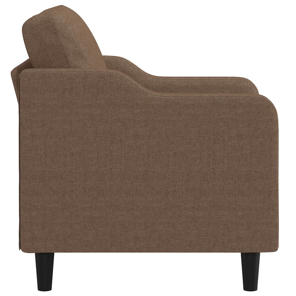 vidaXL Fotel, brązowy, 60 cm, obity tkaniną