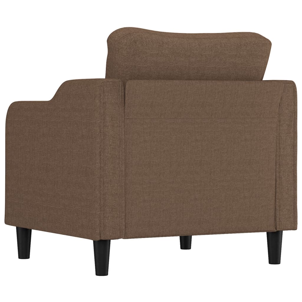 vidaXL Fotel, brązowy, 60 cm, obity tkaniną