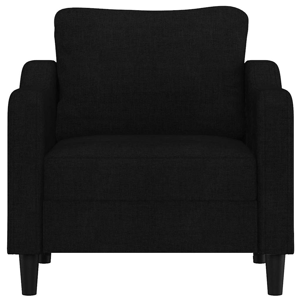 vidaXL Fotel, czarny, 60 cm, obity tkaniną