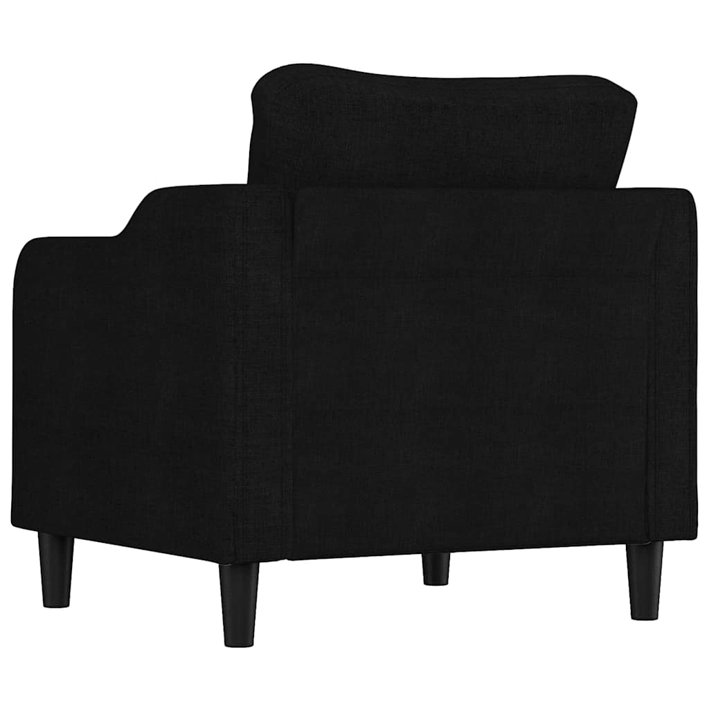 vidaXL Fotel, czarny, 60 cm, obity tkaniną