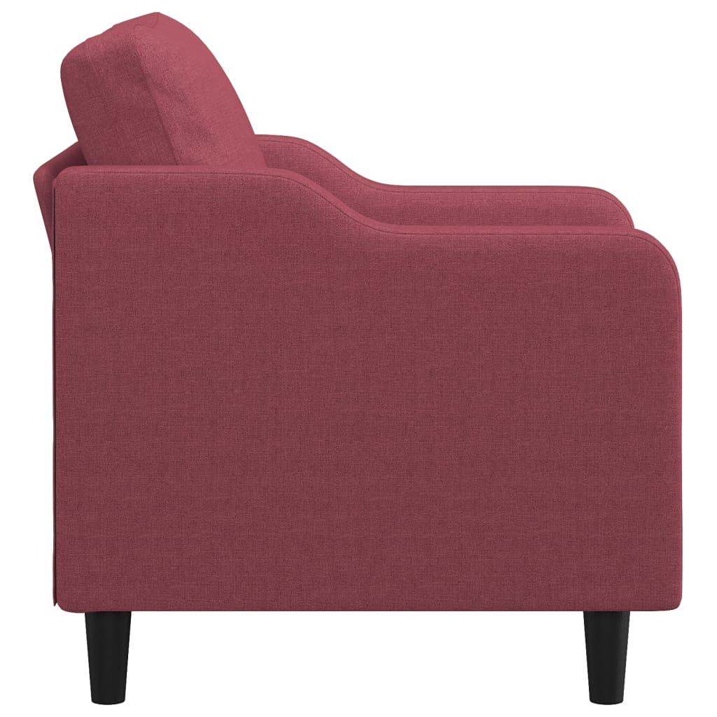 vidaXL Fotel, winna czerwień, 60 cm, obity tkaniną