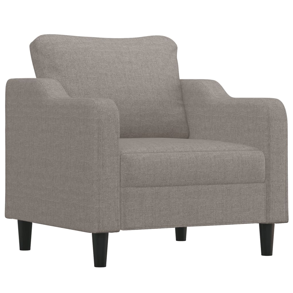 vidaXL Fotel, taupe, 60 cm, obity tkaniną