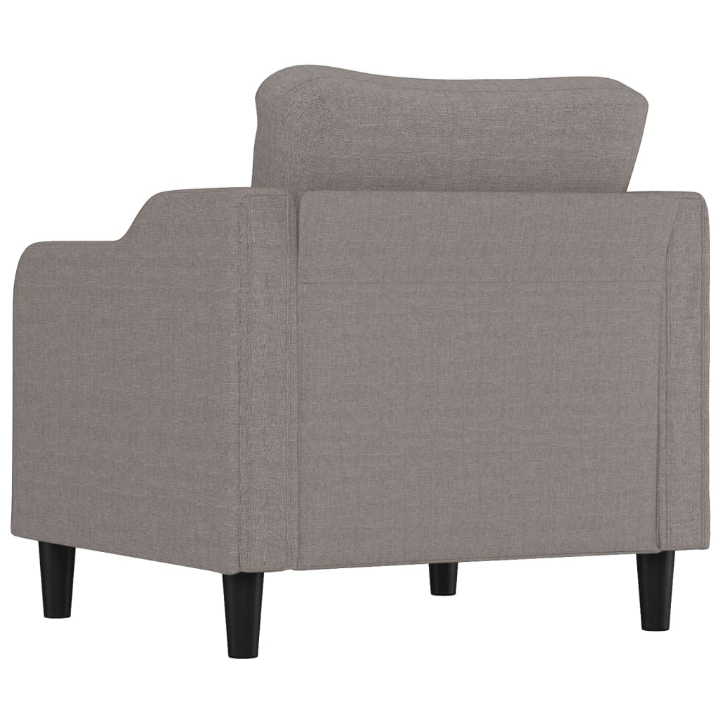 vidaXL Fotel, taupe, 60 cm, obity tkaniną