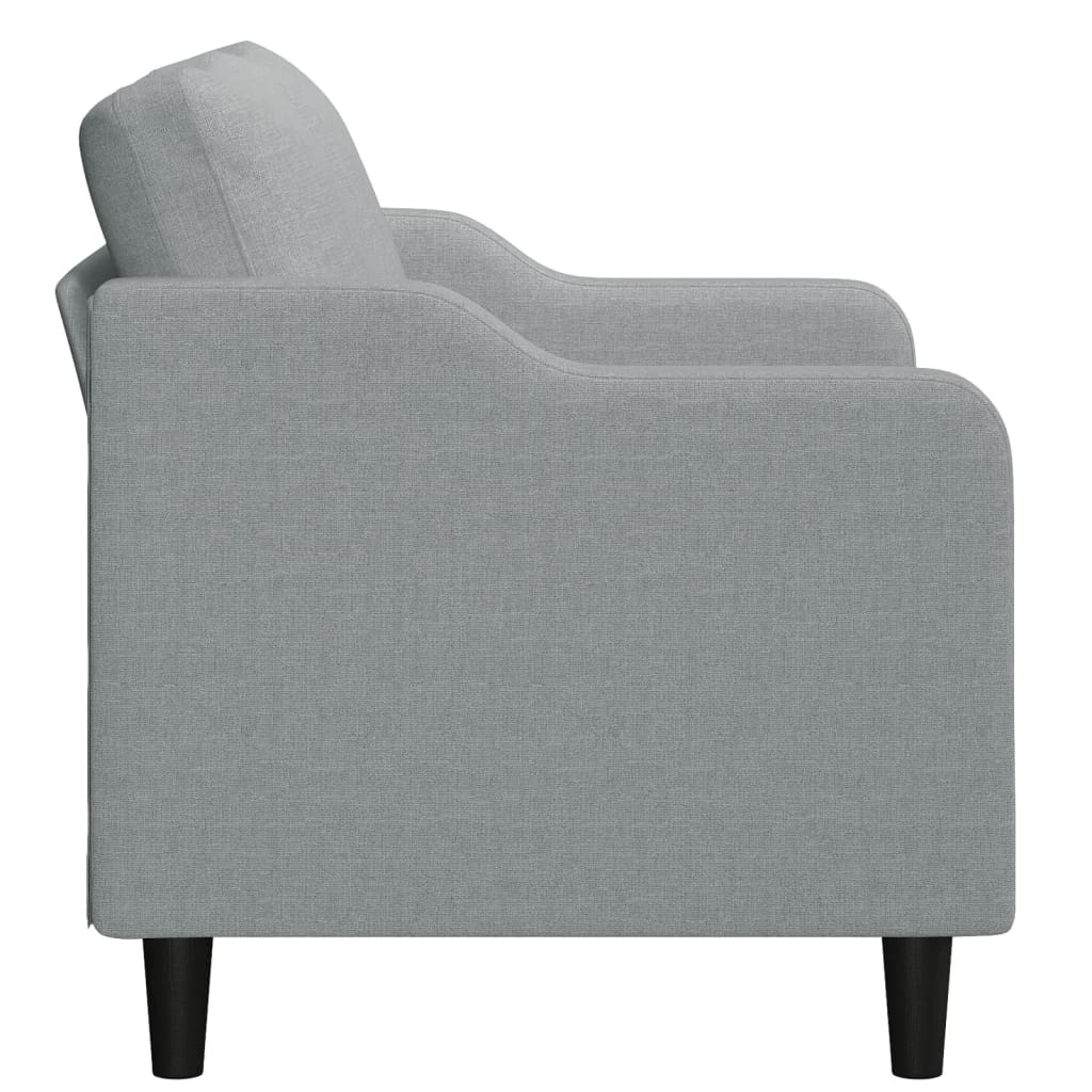 vidaXL Sofa 2-osobowa, jasnoszara, 120 cm, tapicerowana tkaniną
