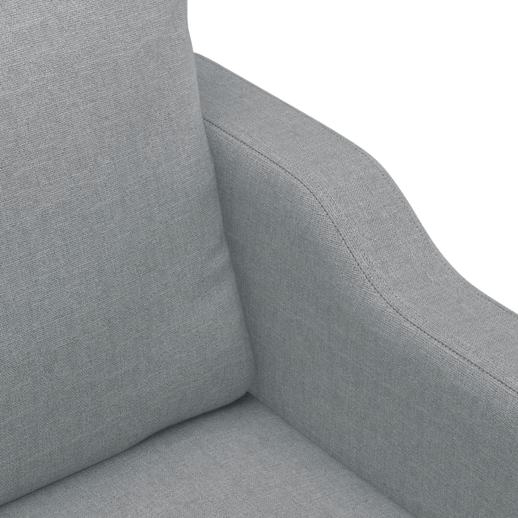 vidaXL Sofa 2-osobowa, jasnoszara, 120 cm, tapicerowana tkaniną