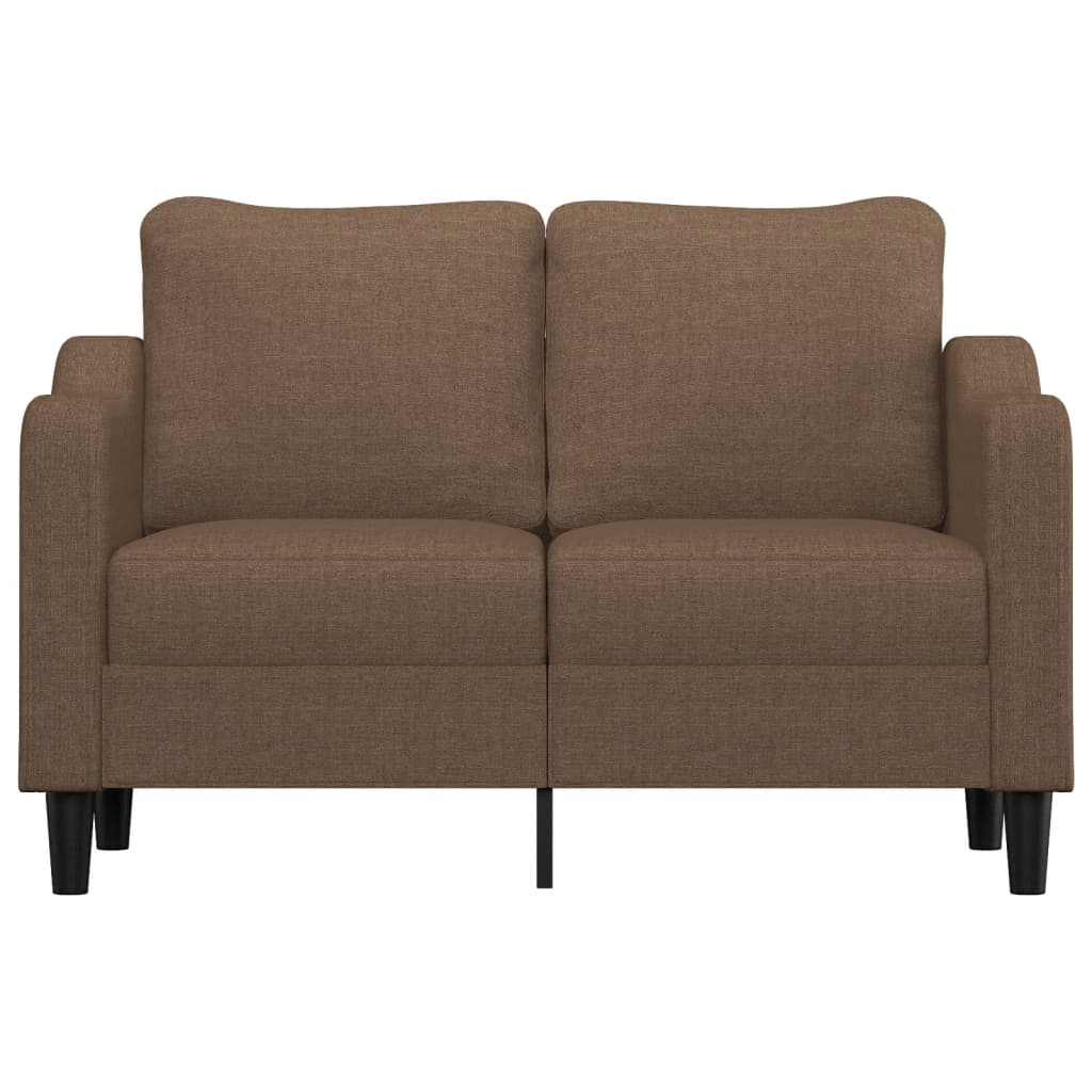 vidaXL Sofa 2-osobowa, brązowa, 120 cm, tapicerowana tkaniną