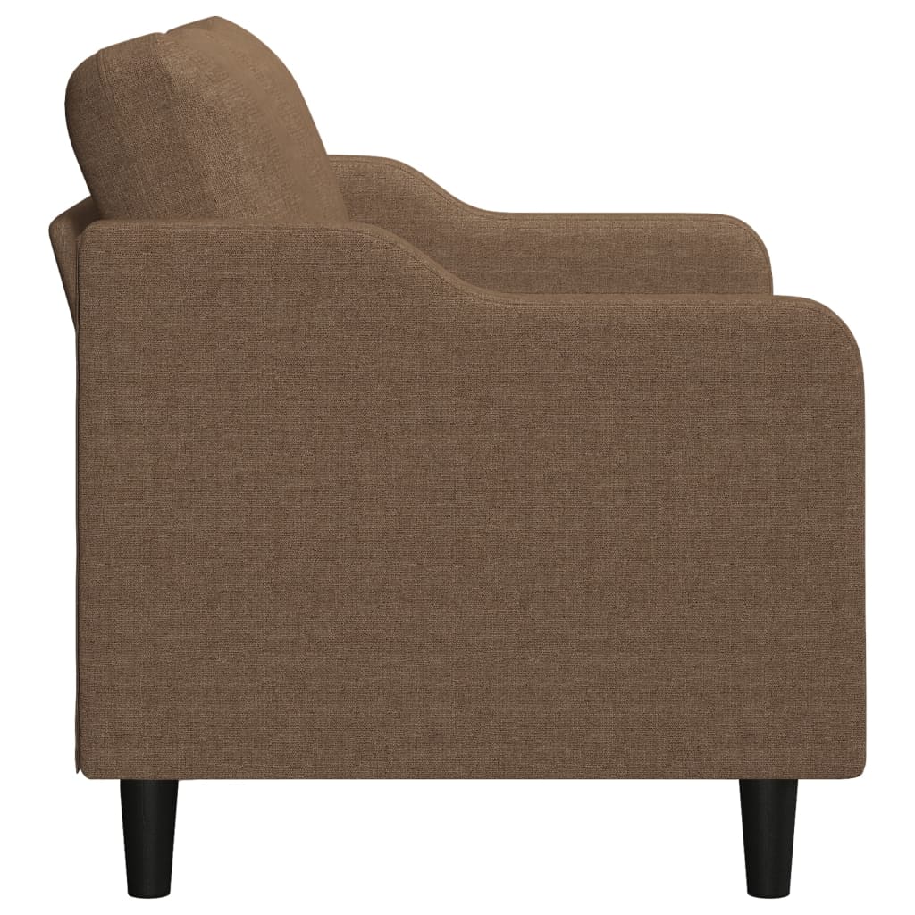 vidaXL Sofa 2-osobowa, brązowa, 120 cm, tapicerowana tkaniną