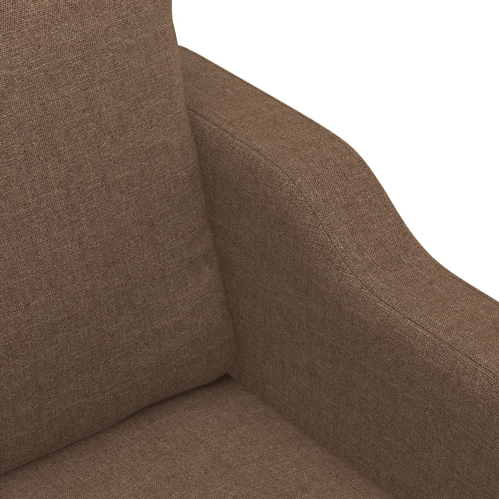 vidaXL Sofa 2-osobowa, brązowa, 120 cm, tapicerowana tkaniną