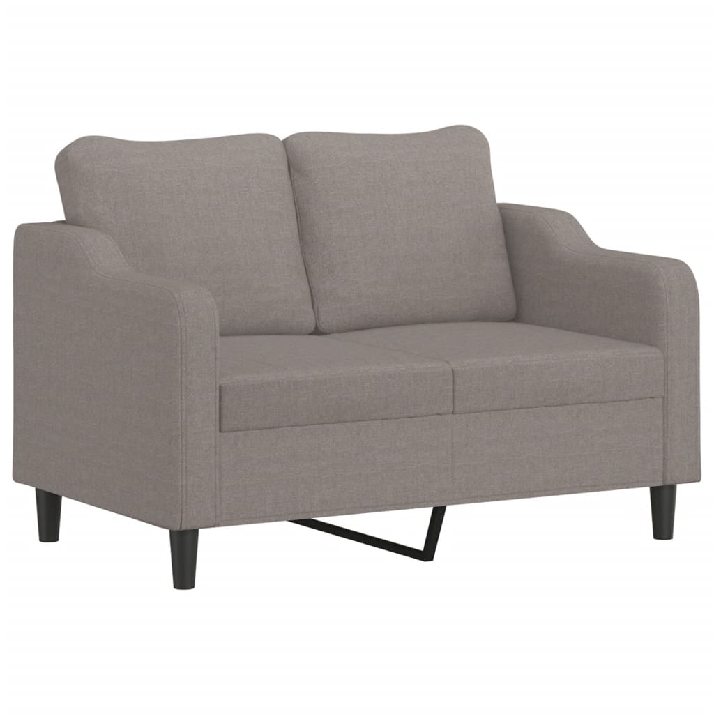 vidaXL Sofa 2-osobowa, kolor taupe, 120 cm, tapicerowana tkaniną