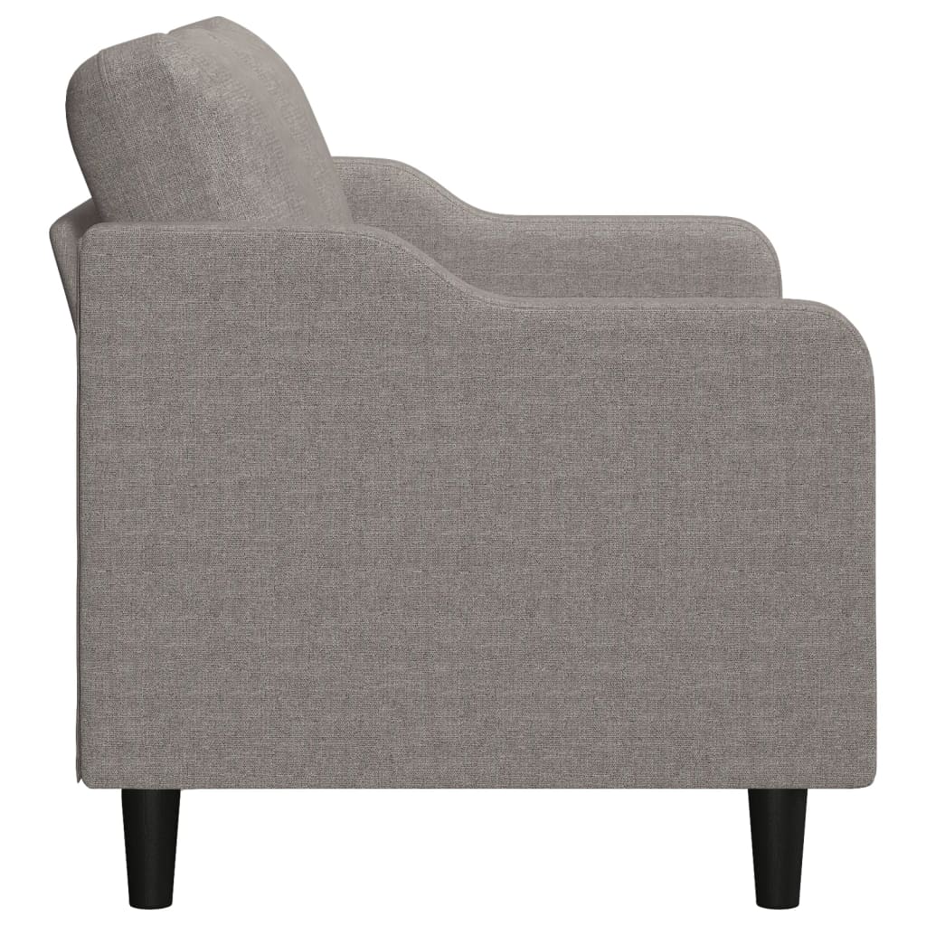 vidaXL Sofa 2-osobowa, kolor taupe, 120 cm, tapicerowana tkaniną