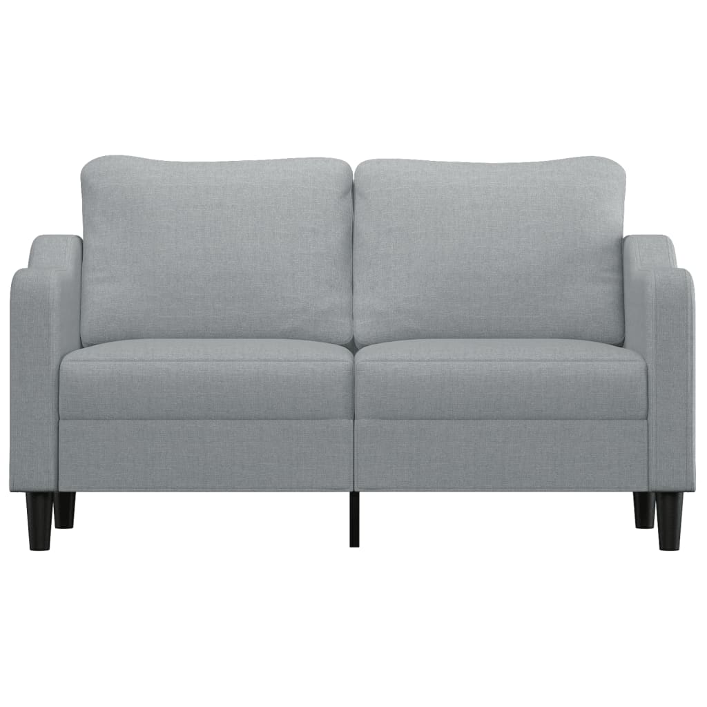 vidaXL Sofa 2-osobowa, jasnoszara, 140 cm, tapicerowana tkaniną