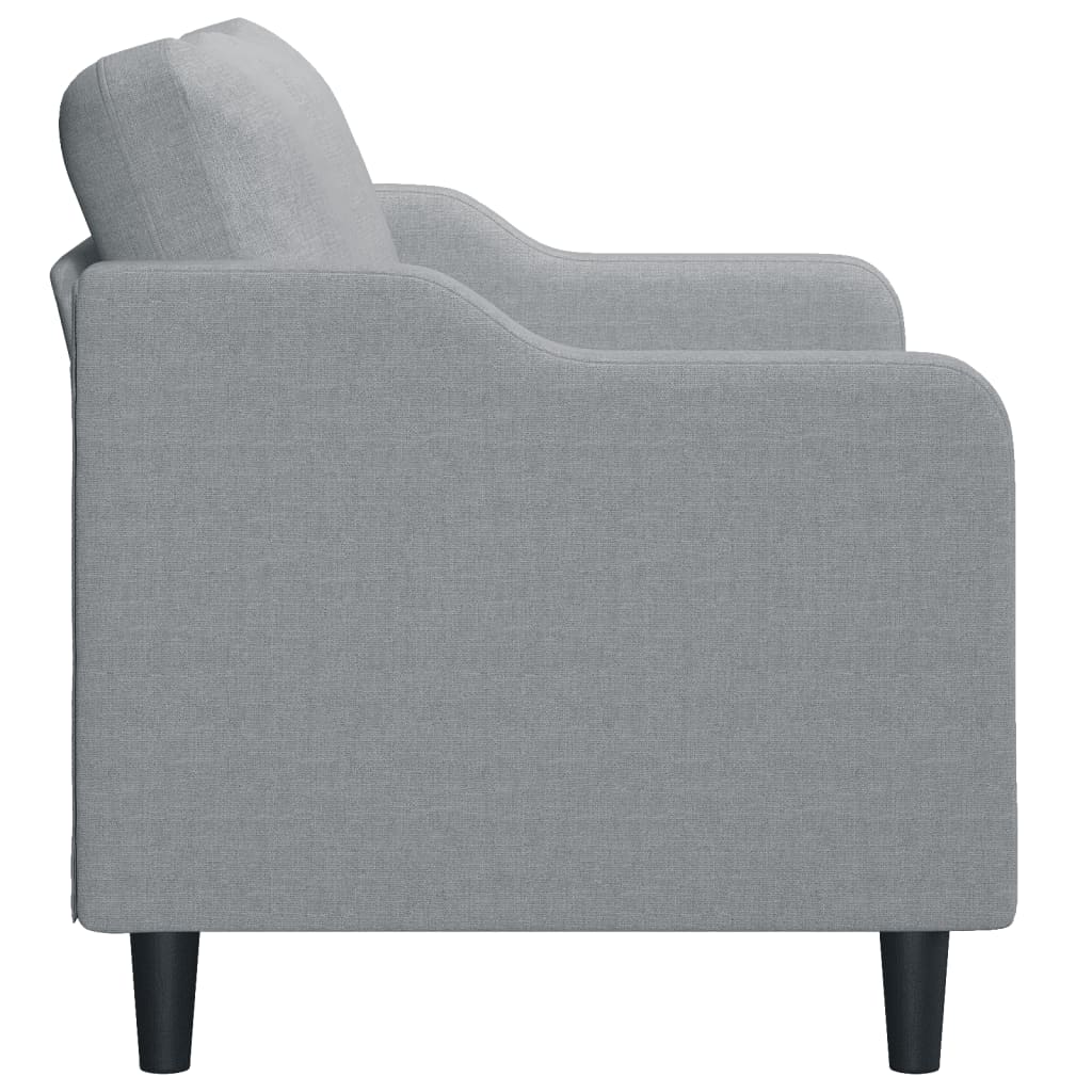 vidaXL Sofa 2-osobowa, jasnoszara, 140 cm, tapicerowana tkaniną