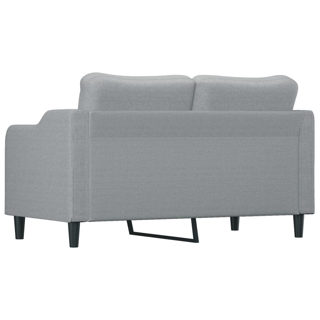 vidaXL Sofa 2-osobowa, jasnoszara, 140 cm, tapicerowana tkaniną