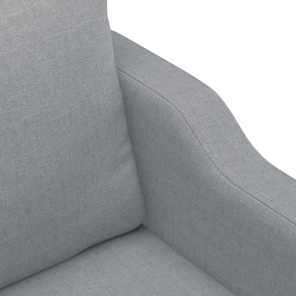 vidaXL Sofa 2-osobowa, jasnoszara, 140 cm, tapicerowana tkaniną