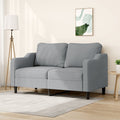 vidaXL Sofa 2-osobowa, jasnoszara, 140 cm, tapicerowana tkaniną