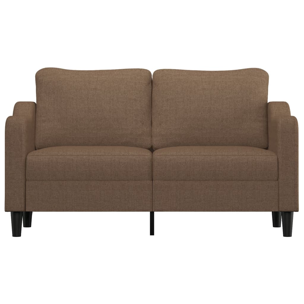 vidaXL Sofa 2-osobowa, brązowa, 140 cm, tapicerowana tkaniną