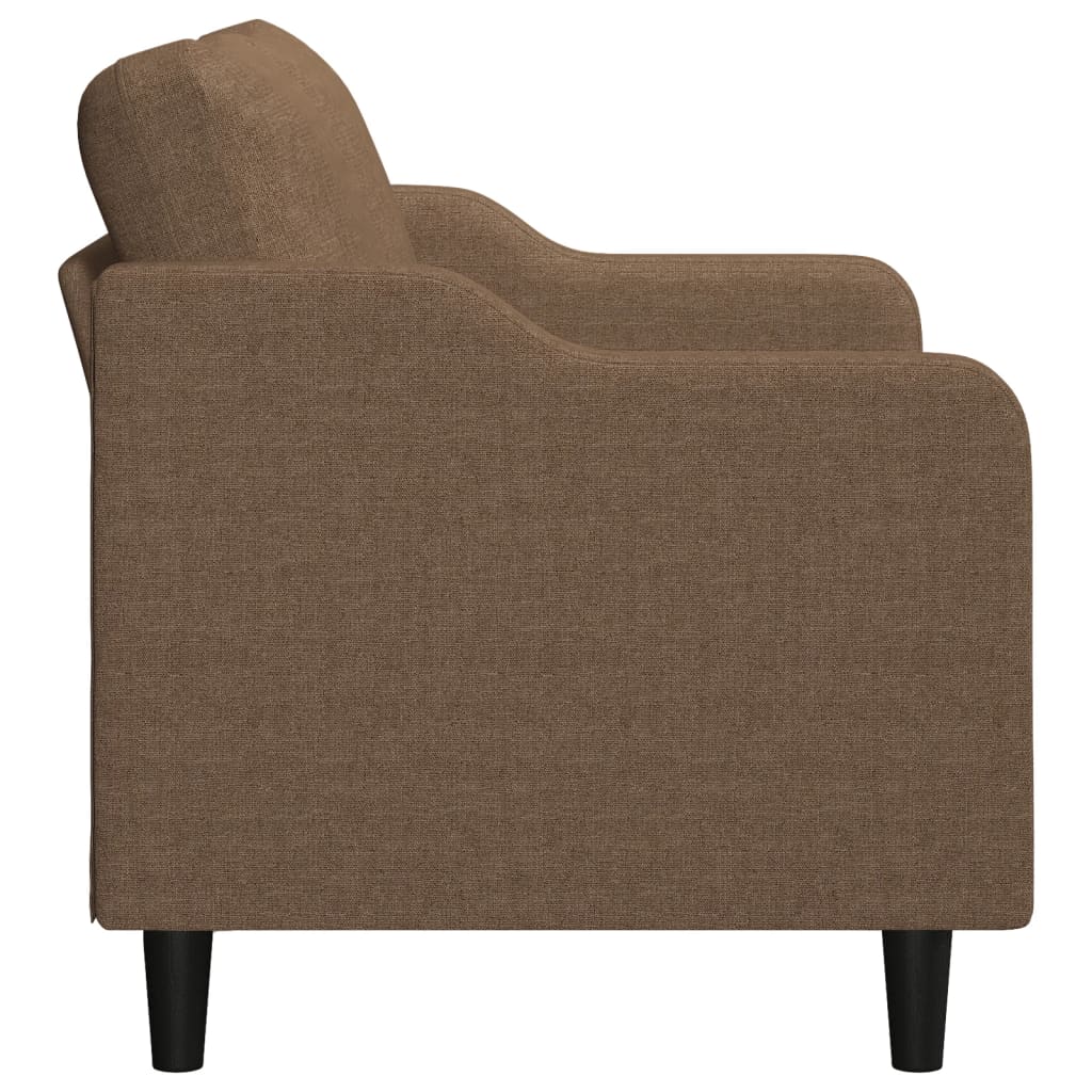 vidaXL Sofa 2-osobowa, brązowa, 140 cm, tapicerowana tkaniną