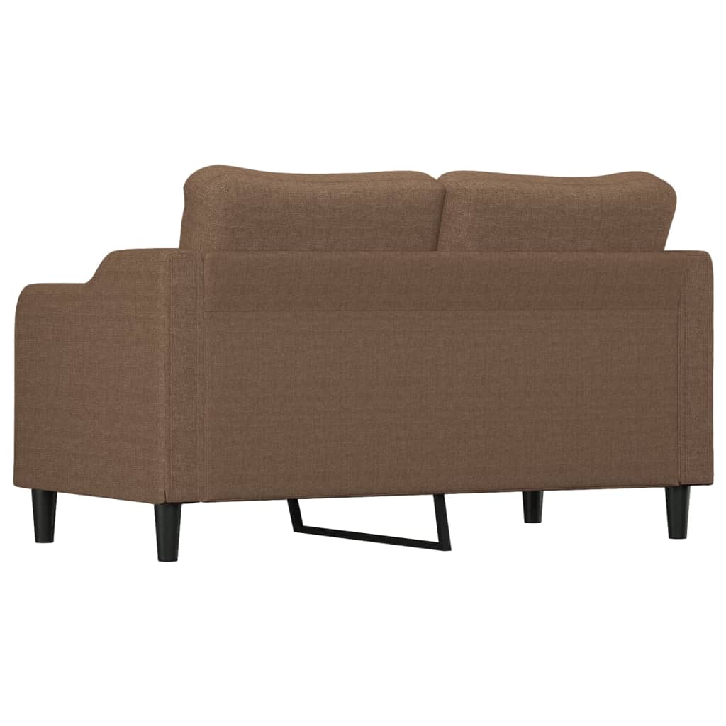 vidaXL Sofa 2-osobowa, brązowa, 140 cm, tapicerowana tkaniną