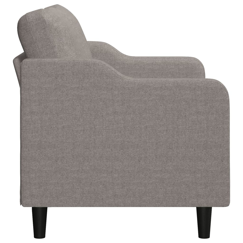 vidaXL Sofa 2-osobowa, kolor taupe, 140 cm, tapicerowana tkaniną