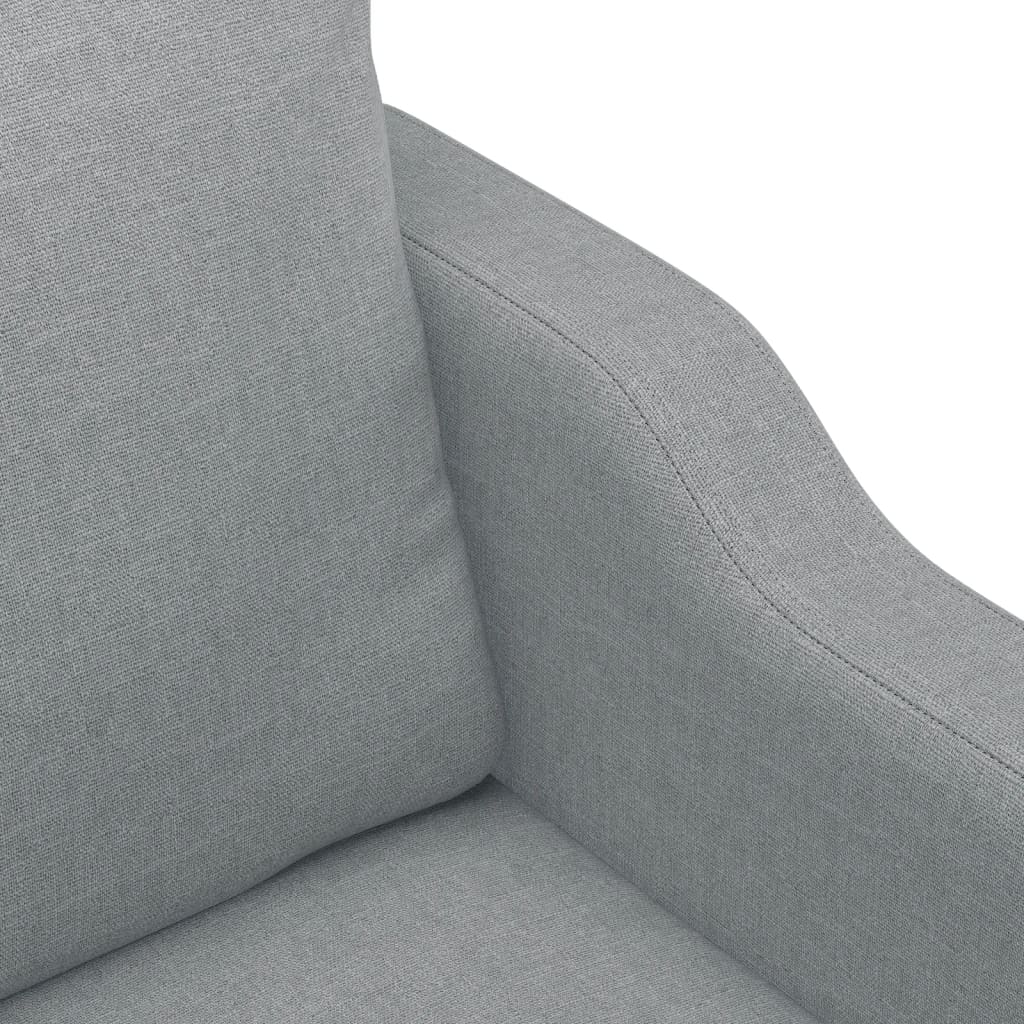 vidaXL Sofa 3-osobowa, jasnoszara, 180 cm, tapicerowana tkaniną