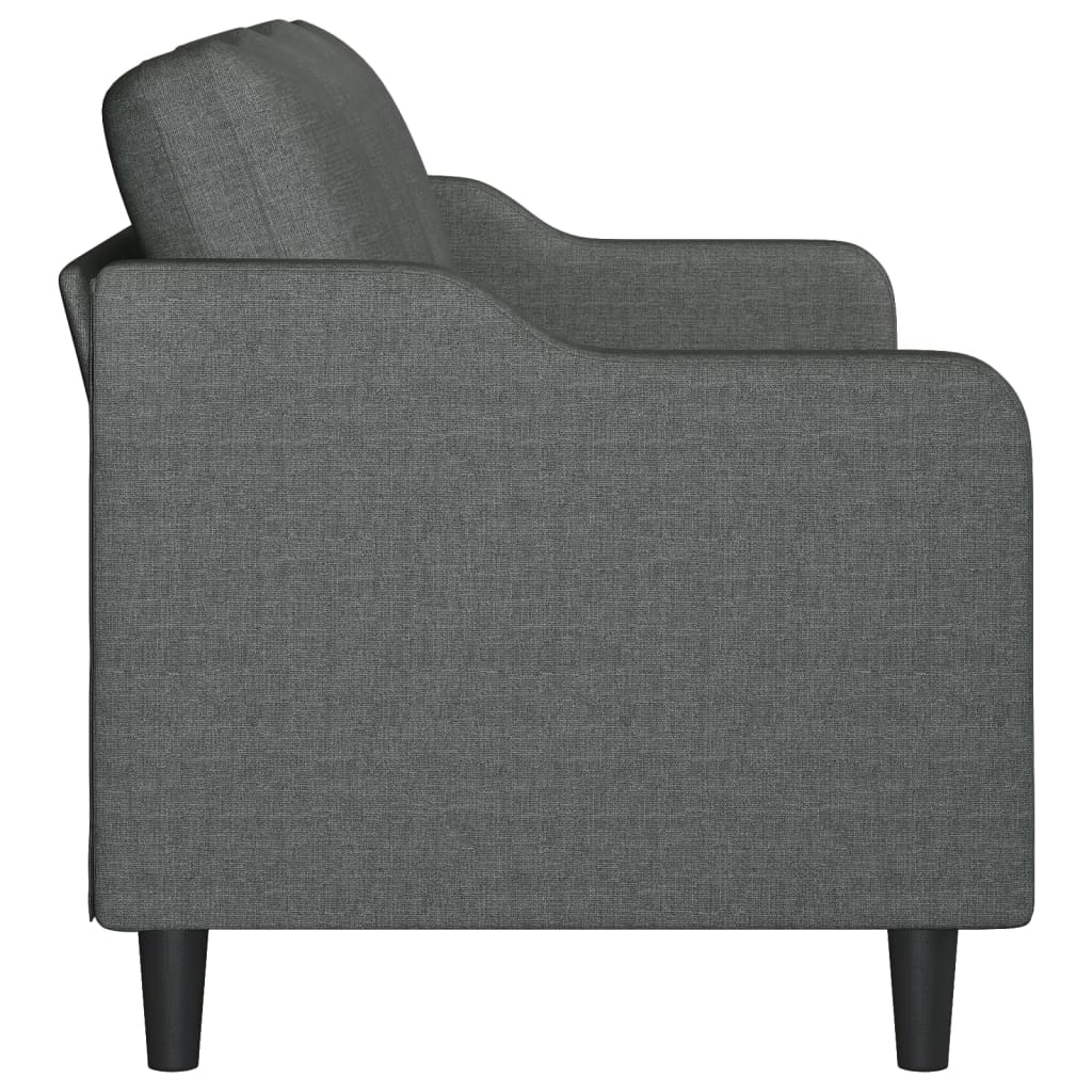 vidaXL Sofa 3-osobowa, ciemnoszara, 180 cm, tapicerowana tkaniną