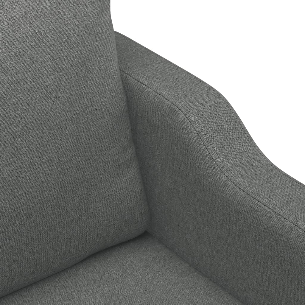 vidaXL Sofa 3-osobowa, ciemnoszara, 180 cm, tapicerowana tkaniną