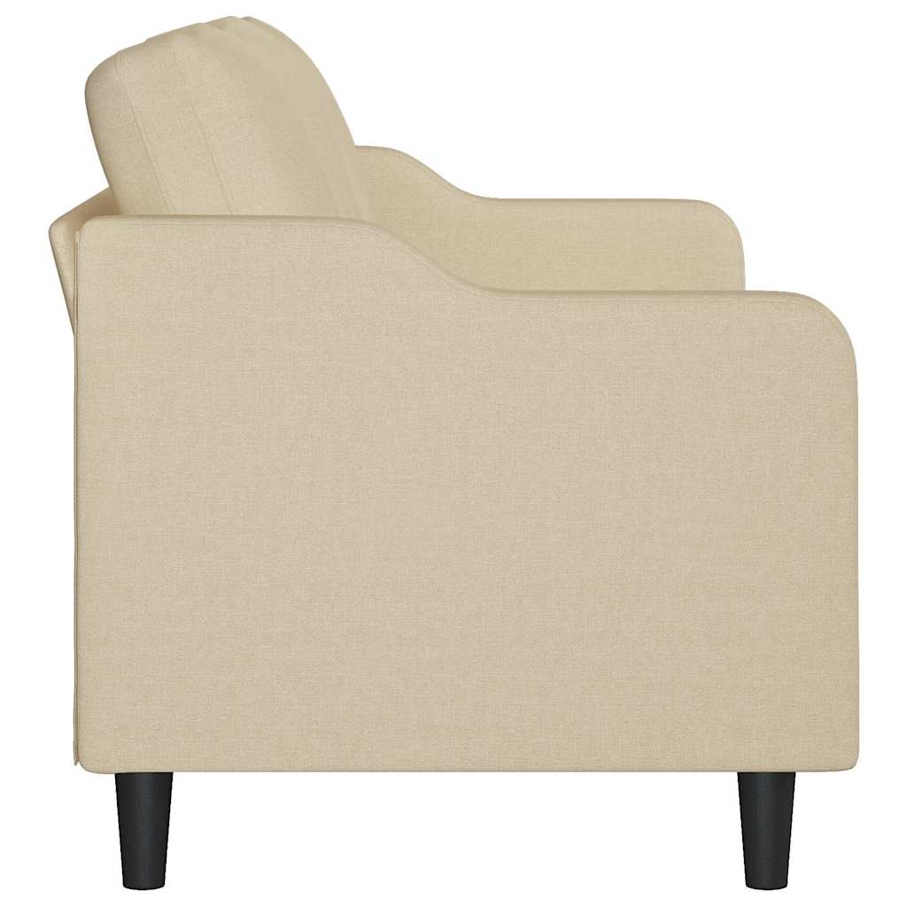 vidaXL 3-osobowa sofa, kremowa, 180 cm, tapicerowana tkaniną