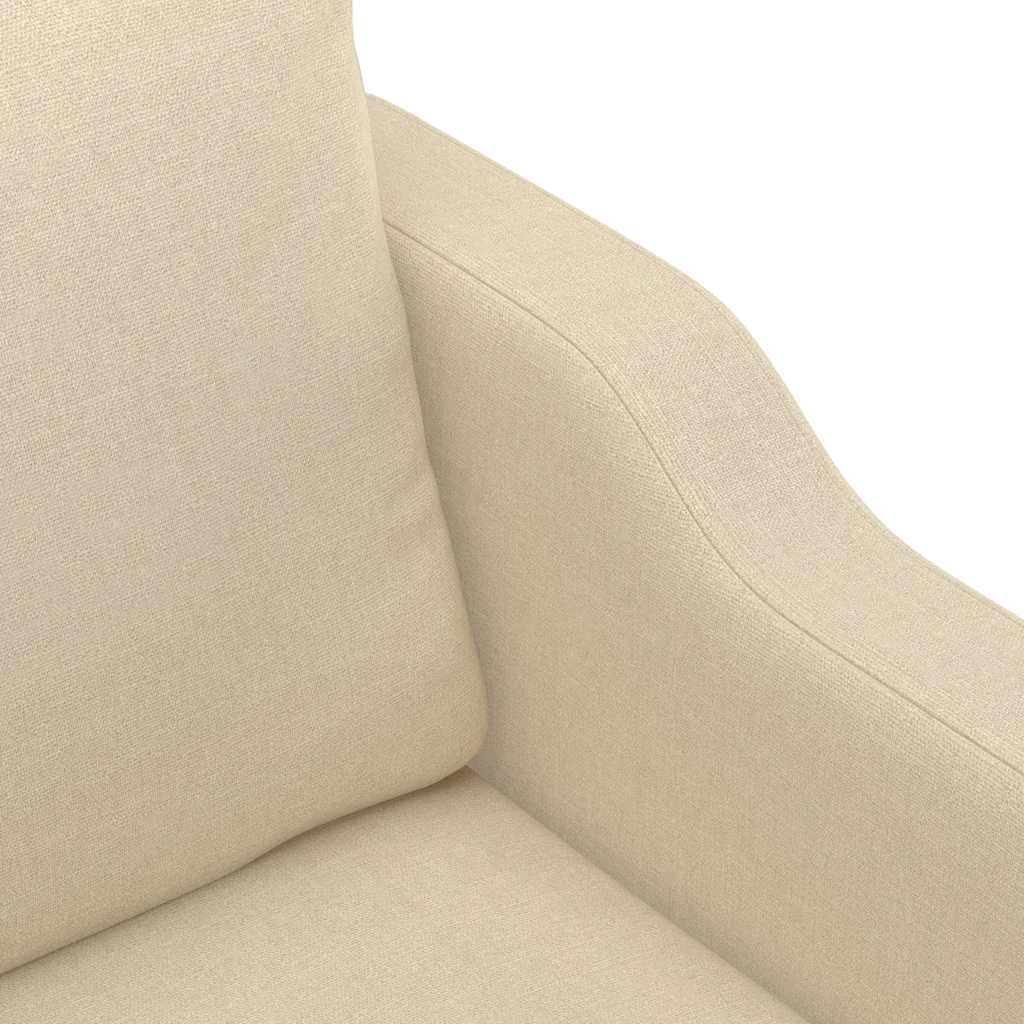 vidaXL 3-osobowa sofa, kremowa, 180 cm, tapicerowana tkaniną
