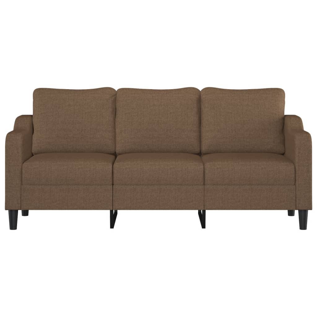 vidaXL Sofa 3-osobowa, brązowa, 180 cm, tapicerowana tkaniną