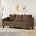 vidaXL Sofa 3-osobowa, brązowa, 180 cm, tapicerowana tkaniną