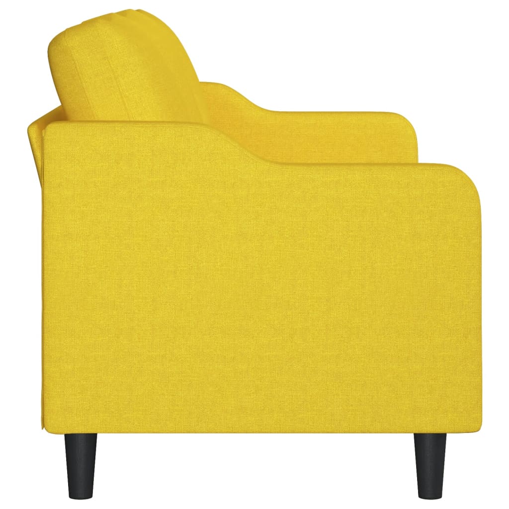 vidaXL Sofa 3-osobowa, jasnożółta, 180 cm, tapicerowana tkaniną