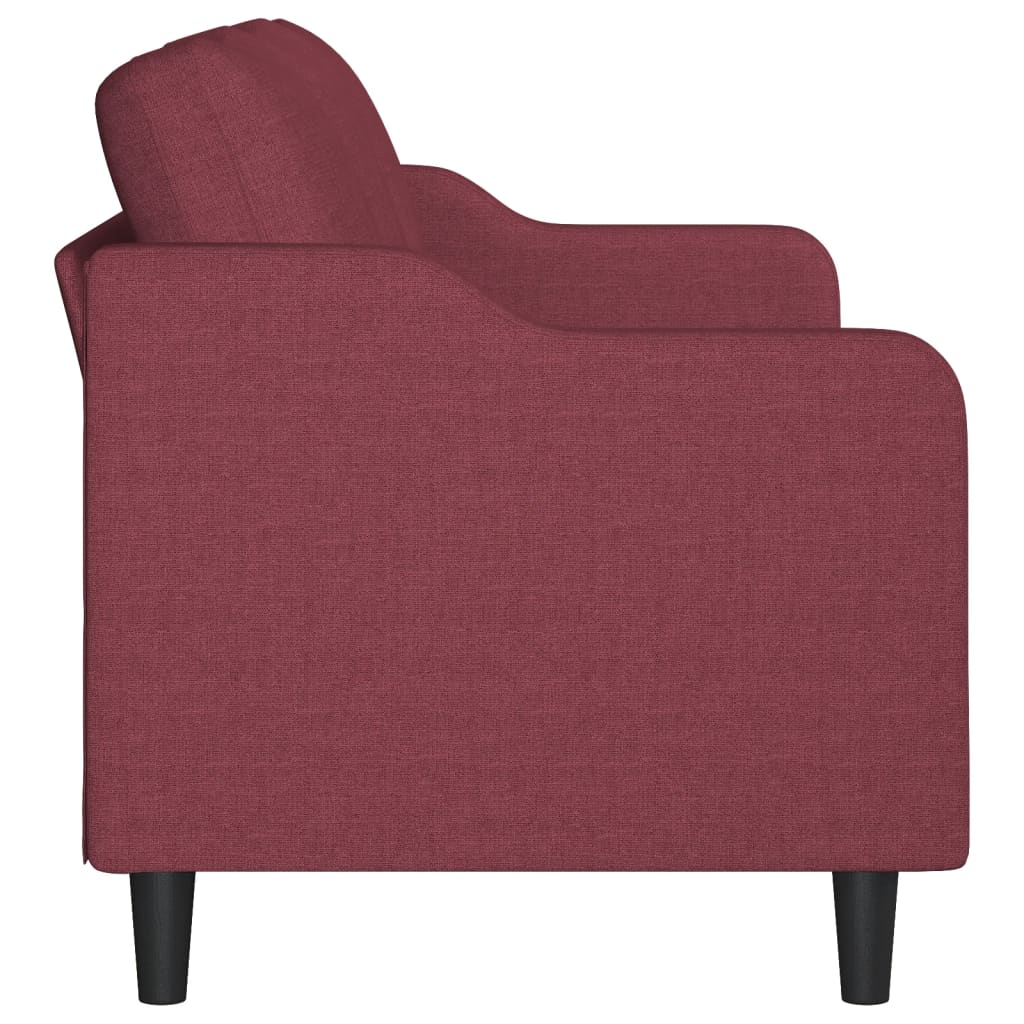 vidaXL Sofa 3-osobowa, winna czerwień, 180 cm,tapicerowana tkaniną