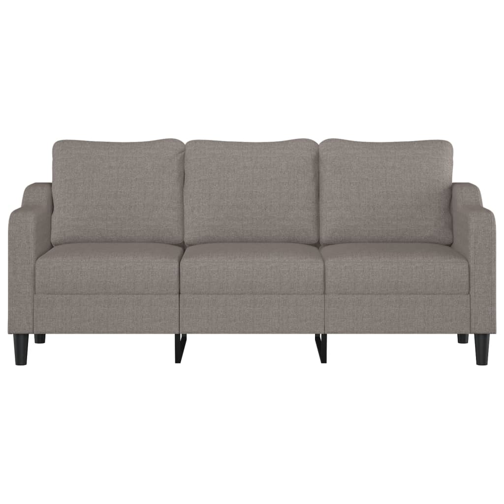 vidaXL Sofa 3-osobowa, kolor taupe, 180 cm, tapicerowana tkaniną