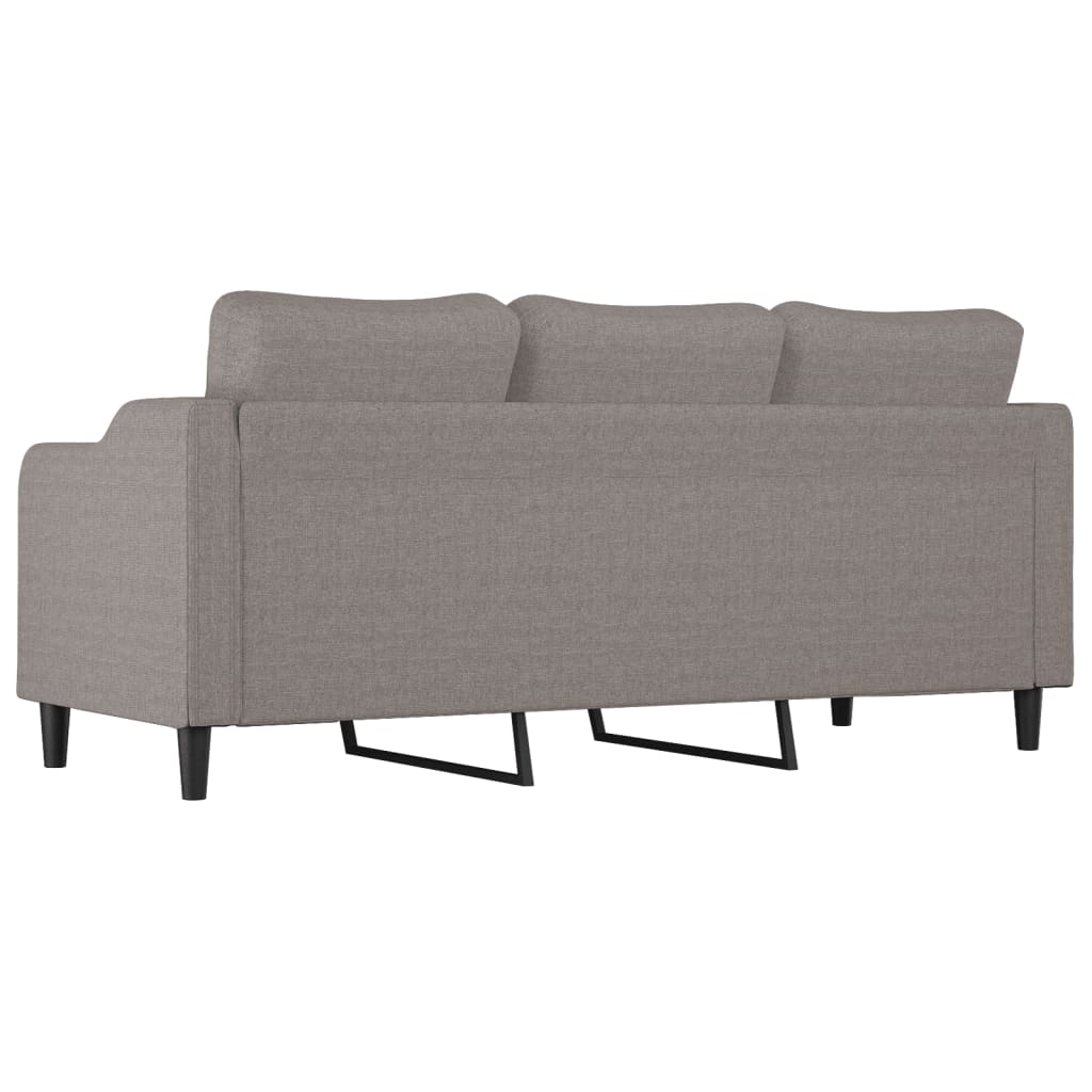 vidaXL Sofa 3-osobowa, kolor taupe, 180 cm, tapicerowana tkaniną