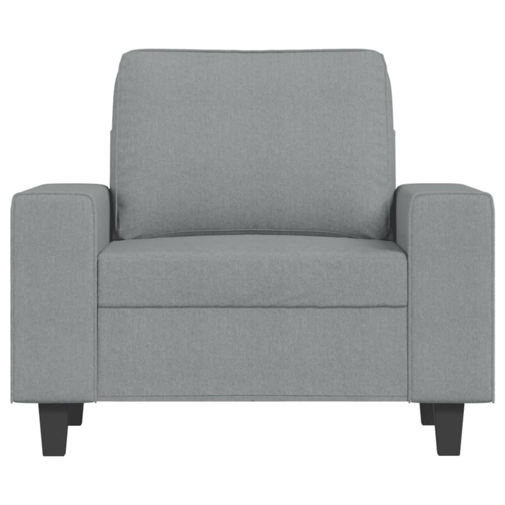 vidaXL Fotel, jasnoszary, 60 cm, obity tkaniną