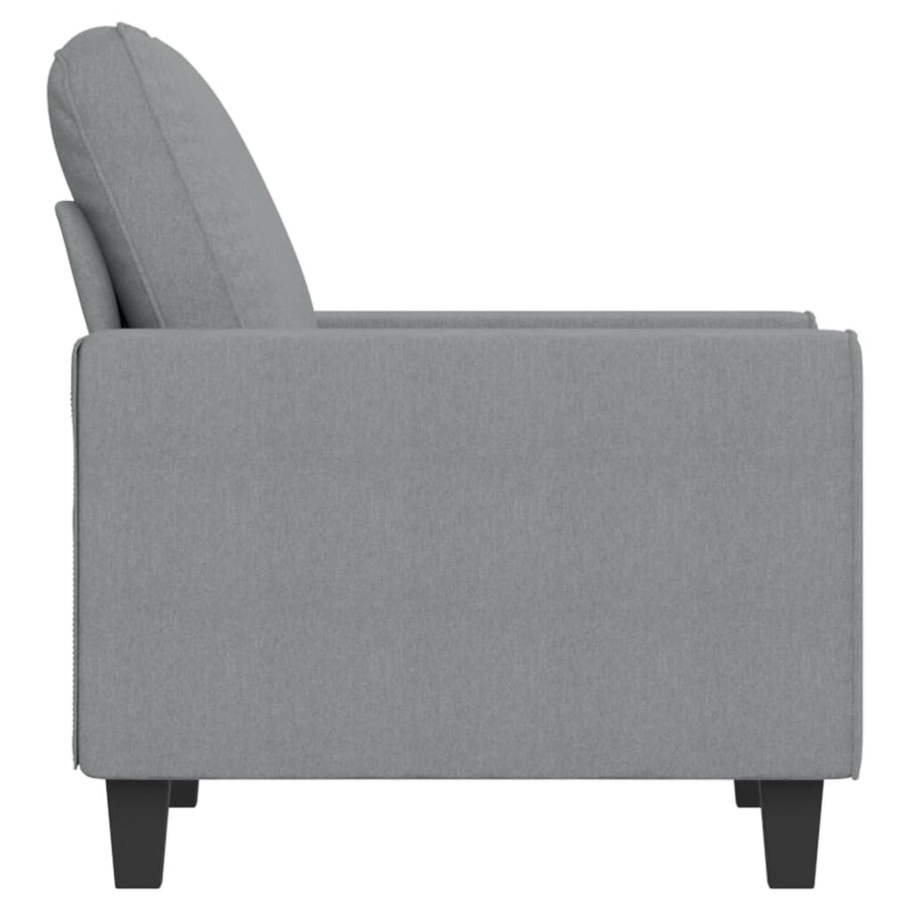vidaXL Fotel, jasnoszary, 60 cm, obity tkaniną